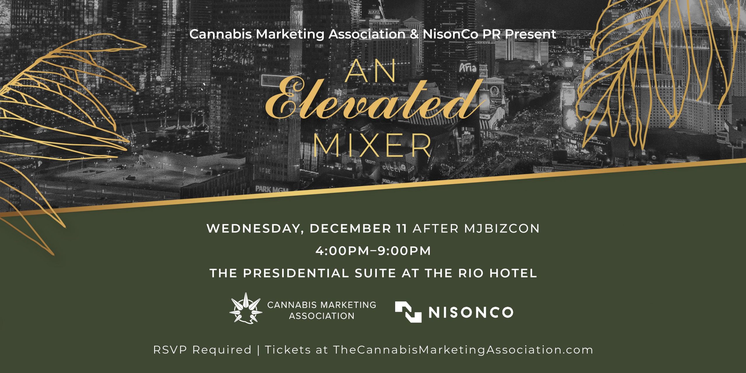Cannabis Marketing Association & NisonCo PR present An Elevated Mixer
