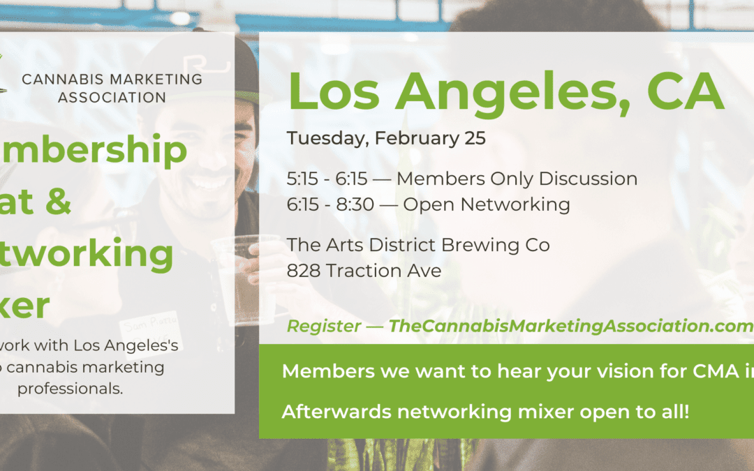 Cannabis Marketing Association Membership Chat & Networking Mixer
