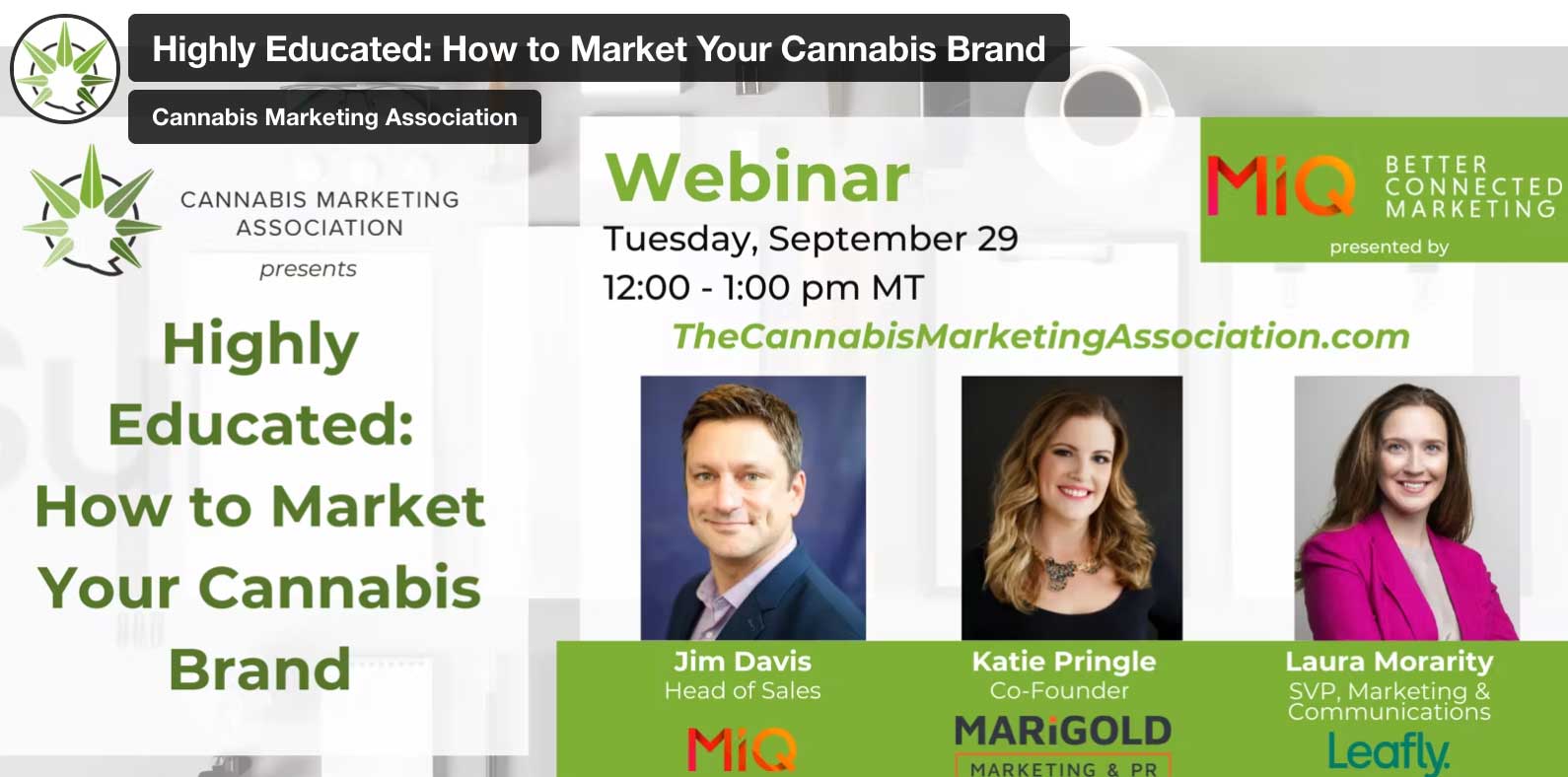 CMA: Highly Educated: How to Market Your Cannabis Brand