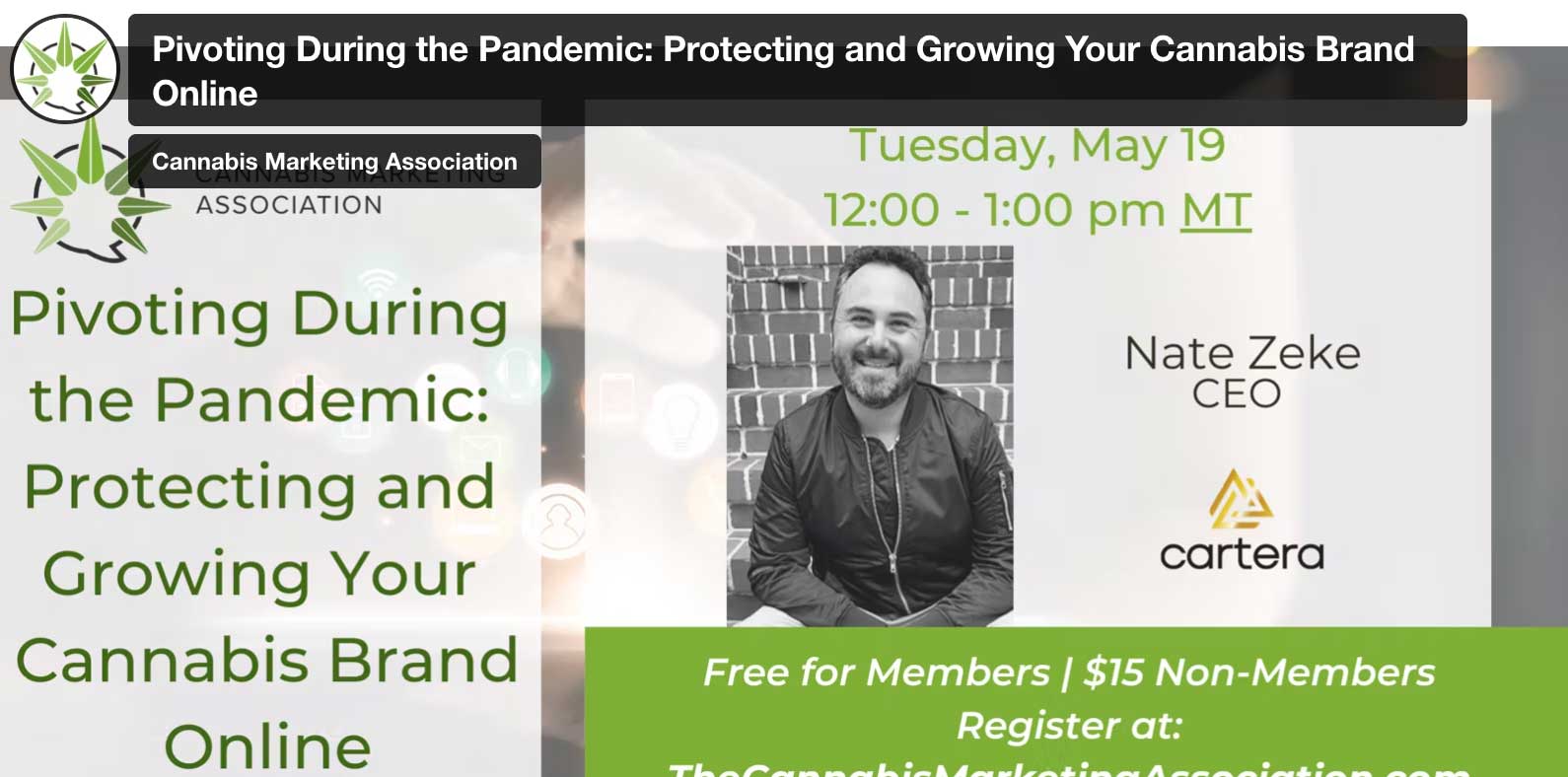 CMA: Pivoting During the Pandemic: Protecting and Growing Your Cannabis Brand Online