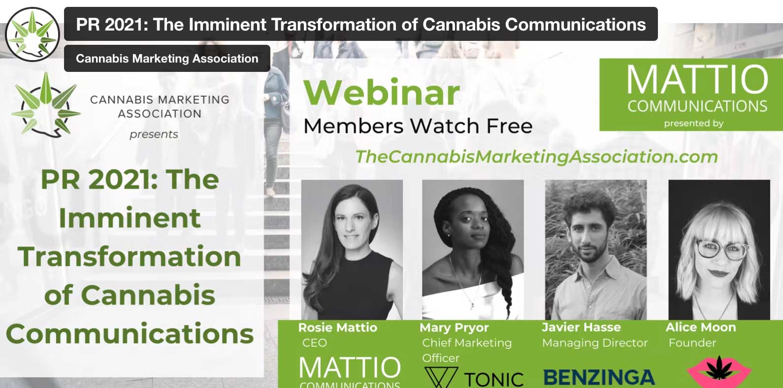 CMA: PR 2021: The Imminent Transformation of Cannabis Communications