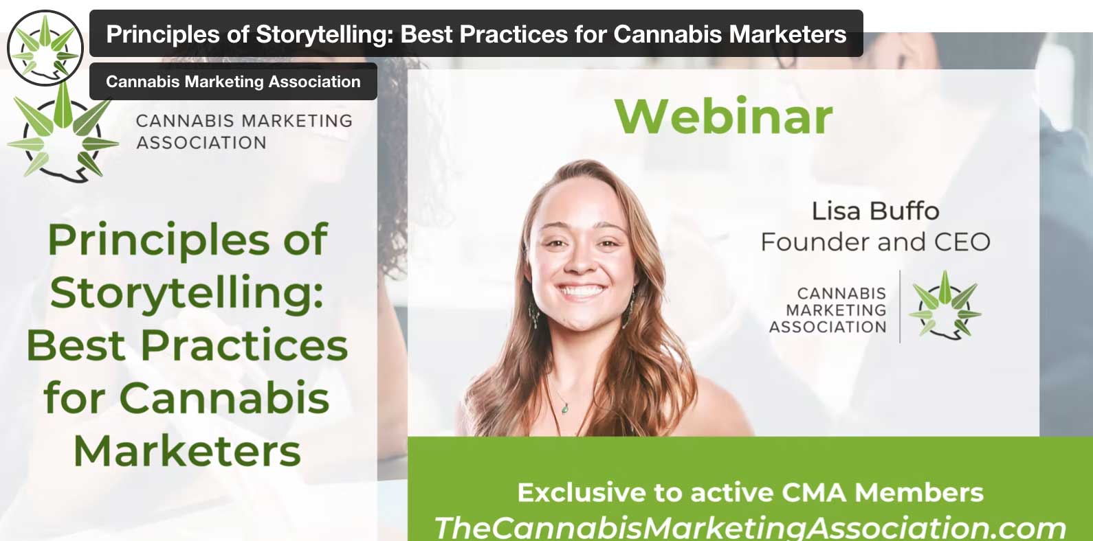 CMA: Principles of Storytelling: Best Practices for Cannabis Marketers